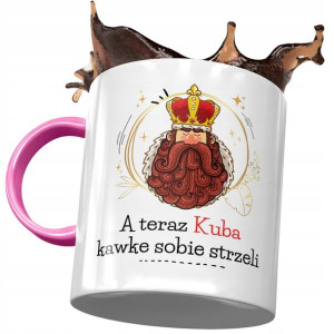 Kubek Różowy dla Jakuba Kuby Kolegi Prezent