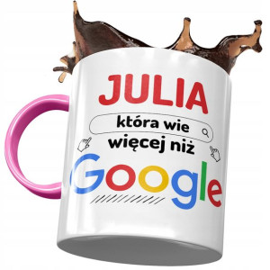 Kubek Różowy dla Julii Julki Koleżanki Żony