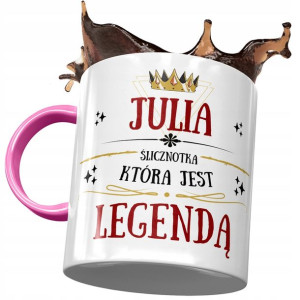 Kubek Różowy dla Julii Julki Koleżanki Żony