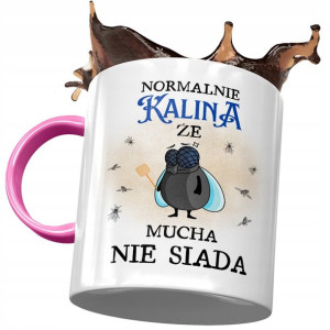 Kubek Różowy Dla Kaliny Żony Przyjaciółki