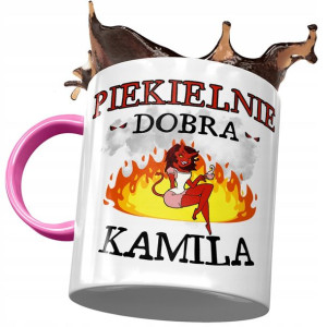 Kubek Różowy Dla Kamili Dziewczyny na Prezent