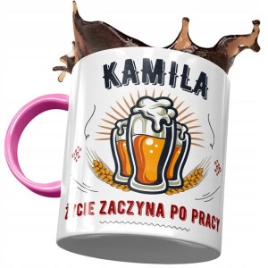 Kubek Różowy Dla Kamili Dziewczyny na Prezent