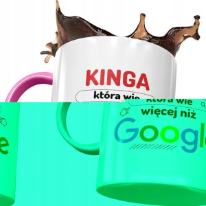 Kubek Różowy Dla Kingi Koleżanki na Prezent
