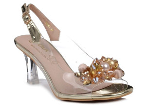 Buty damskie na obcasie przezroczyste DiA X951