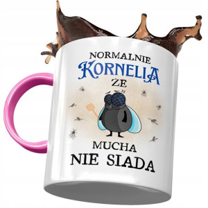 Kubek Różowy Dla Kornelii Przyjaciółki Na Prezent