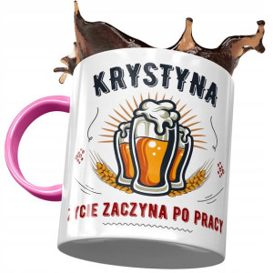 Kubek Różowy Dla Krystyny Przyjaciółki na Prezent