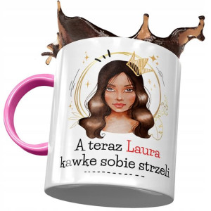 Kubek Różowy Dla Laury Koleżanki Przyjaciółki Żony