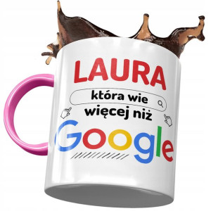 Kubek Różowy Dla Laury Koleżanki Przyjaciółki Żony