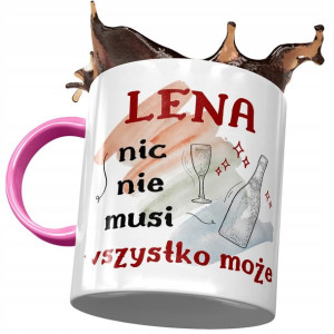 Kubek Różowy Dla Leny Koleżanki Przyjaciółki Żony