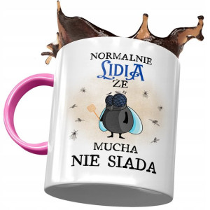 Kubek Różowy Dla Lidii Żony Koleżanki na Prezent