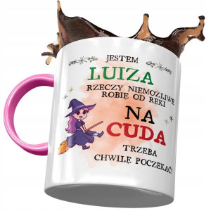 Kubek Różowy Dla Luizy Żony Koleżanki na Prezent