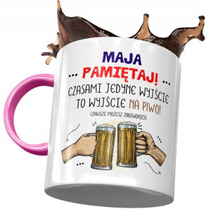 Kubek Różowy dla Mai Koleżanki Przyjaciółki Żony