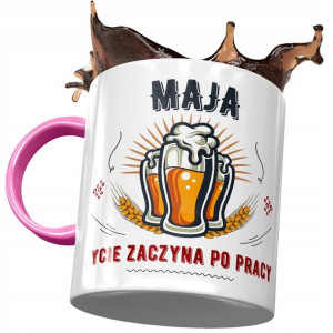 Kubek Różowy dla Mai Koleżanki Przyjaciółki Żony
