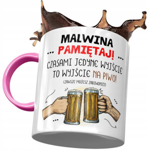 Kubek Różowy Dla Malwiny Koleżanki Żony Prezent