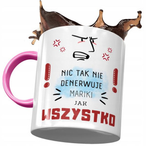 Kubek Różowy Dla Mariki Żony Przyjaciółki Prezent