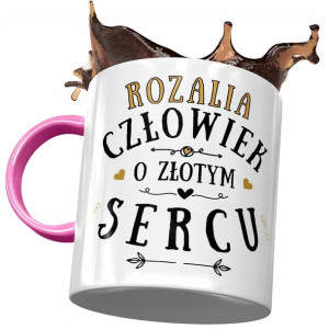 Kubek Różowy Dla Rozalii Koleżanki na Prezent