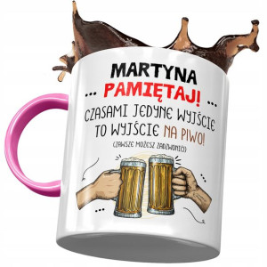 Kubek Różowy Dla Martyny Żony Przyjaciółki