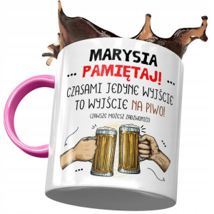 Kubek Różowy Dla Marysi Maji Mari na Prezent