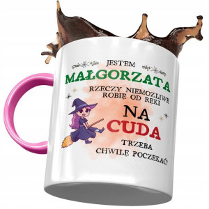 Kubek Różowy Dla Małgorzaty Koleżanki na Prezent