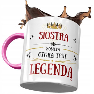 Kubek Różowy Dla Siostry na Urodziny na Prezent