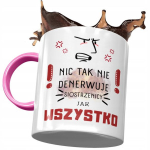 Kubek Różowy Dla Siostrzenicy na Urodziny Prezent