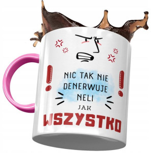 Kubek Różowy Dla Neli Żony Koleżanki Prezent