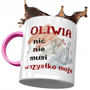 Kubek Różowy Dla Oliwii Koleżanki Przyjaciółki