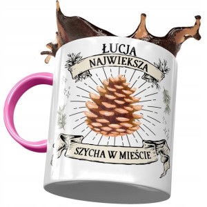 Kubek Różowy Dla Łucji Przyjaciółki Na Prezent
