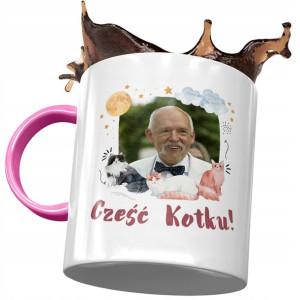 Kubek Różowy Janusz Korwin Mikke na Prezent
