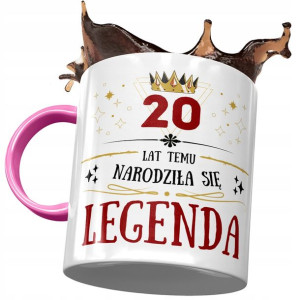 Kubek Różowy na Urodziny 20 20ste 20-ste Prezent