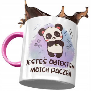 Kubek Różowy z Misiem Miś Słodki na Prezent