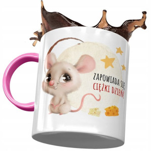 Kubek Różowy z Myszą Myszką Słodki na Prezent