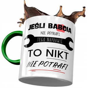 Kubek Zielony Dla Babci Babuni na Dzień Babci