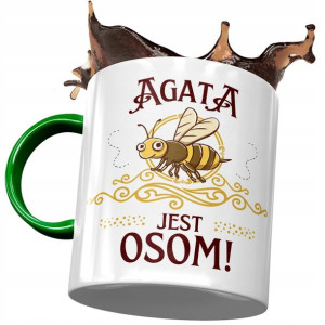 Kubek Zielony Dla Agaty Agi Na Prezent