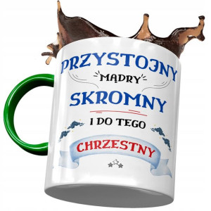 Kubek Zielony Dla Chrzestnego Idealny Na Prezent