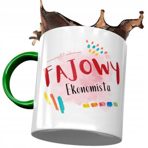 Kubek Zielony Dla Ekonomisty Fajowy Ekonomista