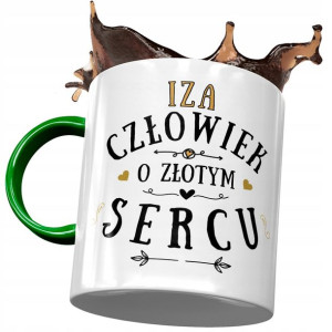 Kubek Zielony Dla Izy Izabeli Żony na Prezent