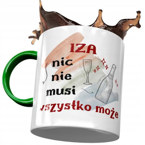 Kubek Zielony Dla Izy Izabeli Żony na Prezent