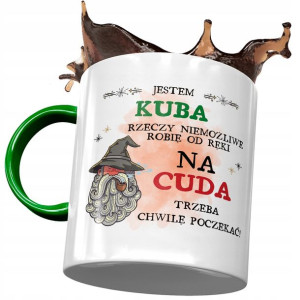 Kubek Zielony Dla Jakuba Kuby Kolegi Męża Prezent