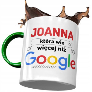Kubek Zielony Dla Joanny Asi Koleżanki na Prezent