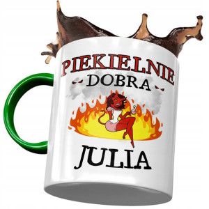 Kubek Zielony dla Julii Julki Koleżanki Żony