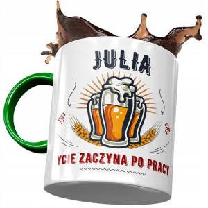 Kubek Zielony dla Julii Julki Koleżanki Żony