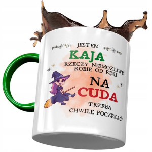 Kubek Zielony Dla Kai Koleżanki na Prezent