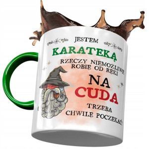 Kubek Zielony Dla Karateki Na Cuda Prezent