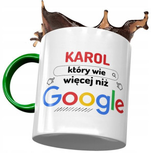 Kubek Zielony Dla Karola Kolegi Męża na Prezent