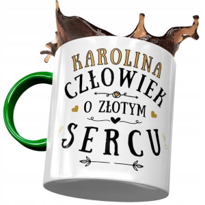 Kubek Zielony Dla Karoliny Koleżanki Prezent