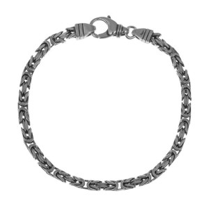 Srebrna Bransoletka Królewska Bizantyjska Bizantyna 22 Cm Srebro 4 Mm 925
