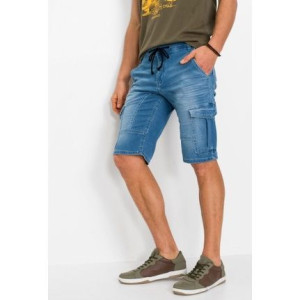 Bonprix Jeansowe Krótkie Spodenki Bojówki Bermudy Z Wiązaniem 58 957326