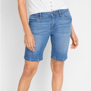 Bonprix Podwijane Jeansowe Krótkie Spodenki Bermudy Jeansy Ze Stretchem 44