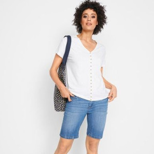 Bonprix Jeansowe Krótkie Spodenki Damskie Bermudy Jeansy Ze Stretchem 48-50
